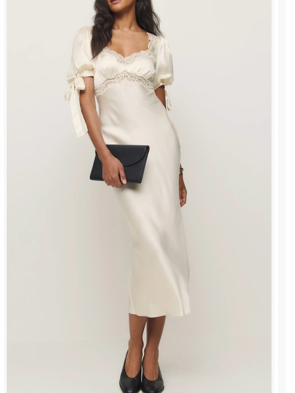 Kacey Musgraves Stella Lace Trim
Silk Midi Cream Dress - Picture 5 of 11